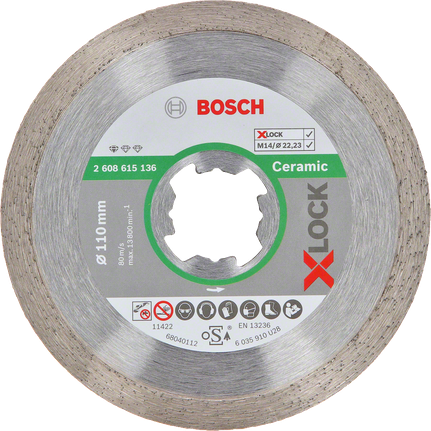 Bosch X-LOCK keraamiline teemantlõikeketas 110 mm.