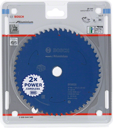 Bosch Expert for Aluminum 184×20 mm ringsaeleht.