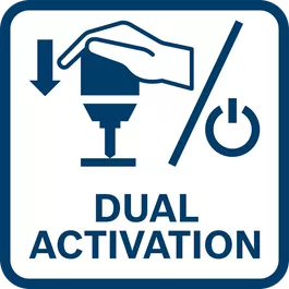  Kaks aktiveerimisrežiimi: lihtsalt lükake masin/tööriist ettepoole vastu pinda või vajutage käivitamiseks sisselülitamise nuppu/lülitit