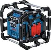 Bosch GPB 18V-5 C raadio subwooferi ja kahe pistikupesaga.