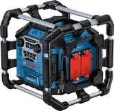 Bosch GPB 18V-5 C raadio subwooferi ja kahe pistikupesaga.