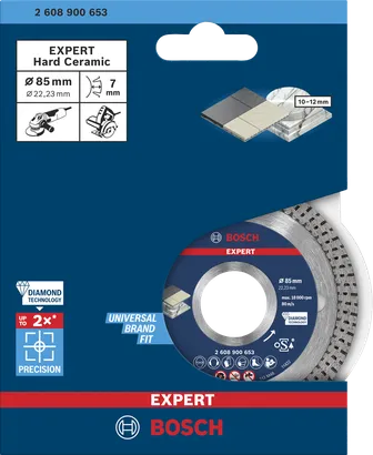 Bosch teemantlõikeketas 85×22,23×1,6×7 mm.