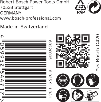 Bosch EXPERT C470 liivapaber 125 mm mitmeauguga.