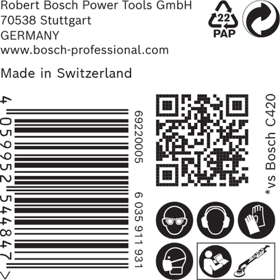 Bosch EXPERT C470 liivapaber 225 mm.