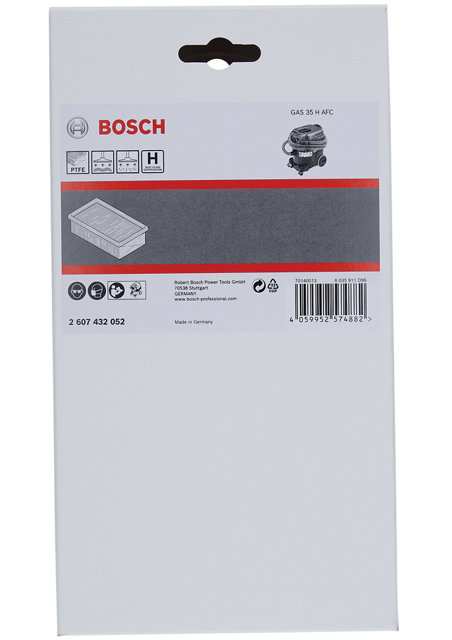 Bosch lameda voldiga HEPA-filter H-klass .