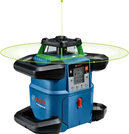 Bosch GRL 650 CHVG pöörlev lasernivelleerimisseade ekraaniga.