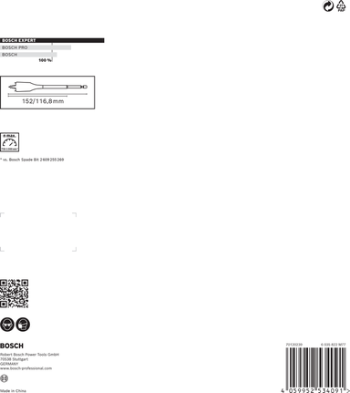 Bosch EXPERT Self Cut Speed labidaga puuriterade komplekt 8-osaline.