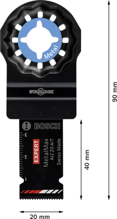 Bosch EXPERT MetalMax AIZ 20 AIT kõvakattega multitööriista tera.