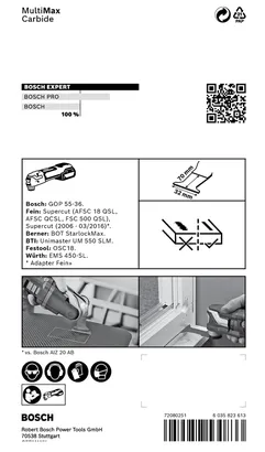 Bosch EXPERT MultiMax MAII 32 APIT 32 mm multitööriista tera.