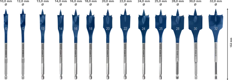 Bosch EXPERT Self Cut Speed labidaga puuriterade komplekt, 13-osaline.