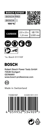 Bosch EXPERT puiduhakklihamasin metalli lammutamiseks S1167XHM 10-osaline saelehtede pakk.