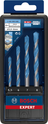 Bosch EXPERT MultiConstruction CYL-9 puuriterade komplekt 5,5–8 mm.