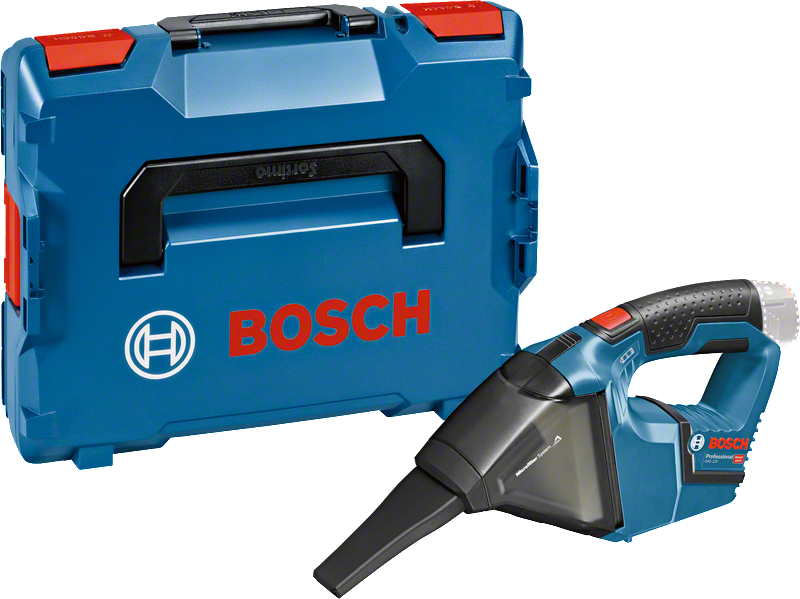 Bosch GAS 12V akutolmuimeja koos kandekotiga.