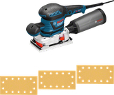 Bosch GSS 230 AVE orbitaallihvija tolmukogujaga.