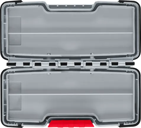 Bosch PRO Tough Box Small lisatarvikute jaoks, avatud ümbris.