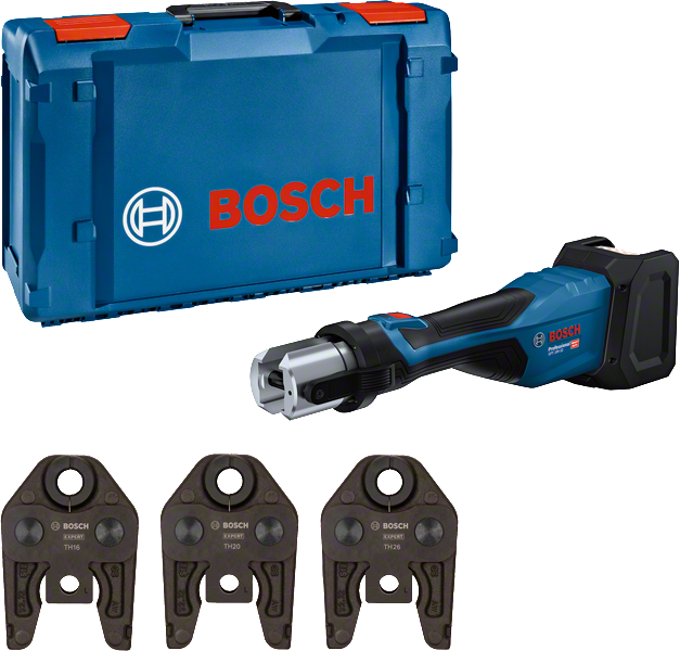 Bosch 18V-32 pressikomplekt kolme pressimislõugaga.