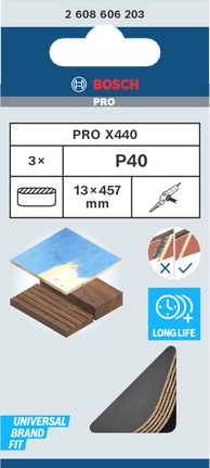 Bosch PRO X440 lihvlint 13 x 457 mm G40 3 tk.
