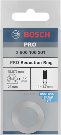 Bosch reduktsioonrõngas 25 x 1,2 x 15,875 mm.