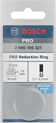 Bosch PRO vähendusrõngas 30×1,5×25 mm.
