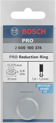 Bosch PRO reduktsioonrõngas 20 x 0,8 x 15,875 mm.