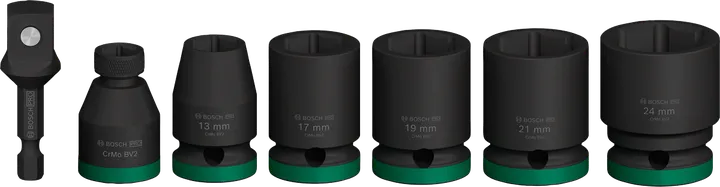 Bosch PRO löögipadrunvõtmete komplekt adapteriga 1/2 tolli 7 osa.