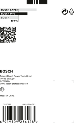 Bosch PRO Tough Box Small 43×87×210 mm pakend.
