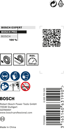 Bosch PRO roostevabast terasest puhastraadist lihvketas 30 x 0,3 mm 3/8″.