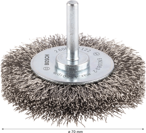 Bosch PRO roostevabast terasest puhastraadist ketas, sirge varrega.