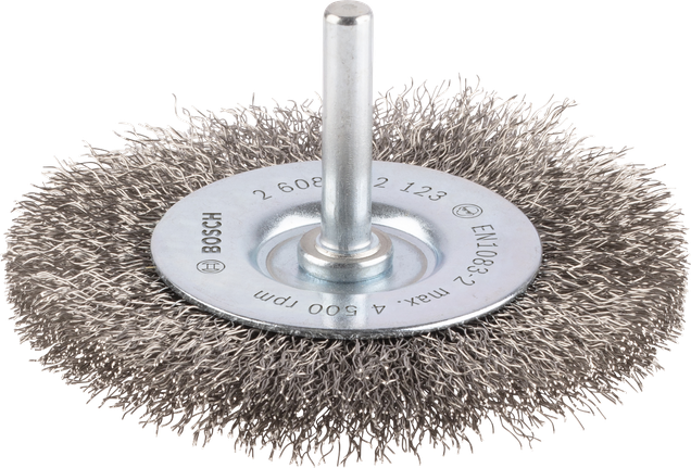 Bosch PRO roostevabast terasest puhastraadist ketas, sirge varrega.