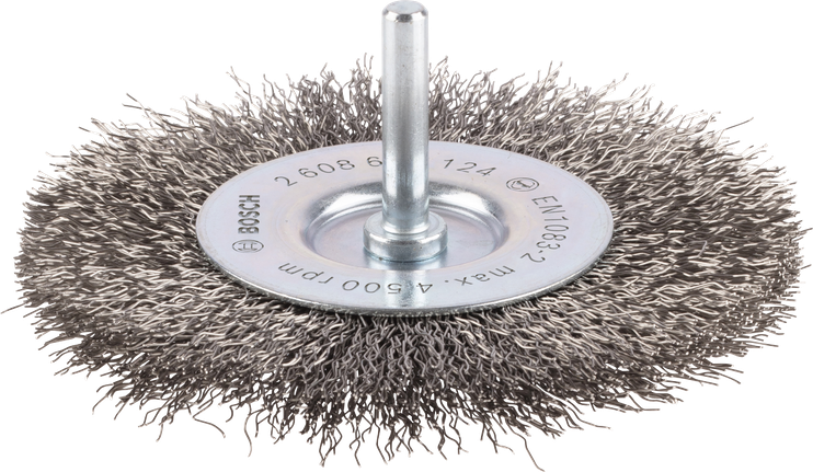 Bosch PRO roostevabast terasest puhastraadist ketas, sirge varrega.