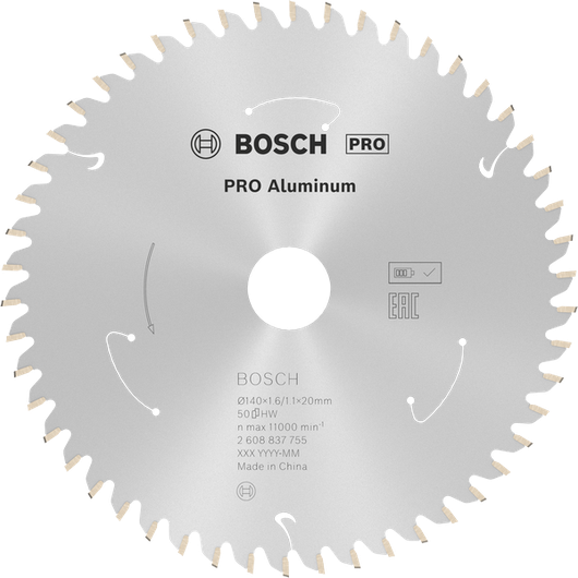 Bosch PRO alumiiniumist akuga ringsae tera 140mm 50T.