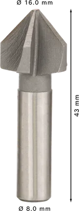 Bosch PRO terasest HSS süvistuspuur 16 x 43 mm.