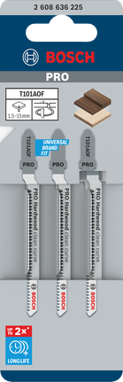 Bosch PRO Hardwood puhaskurviga tikksae terad T101AOF 83 mm 3 tk.