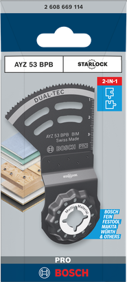 Bosch PRO AYZ 53 BPB multitööriistade tera 53×40 mm.