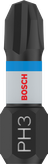 Bosch PRO Phillipsi löögipea PH3 25 mm kruvikeerajaotsak.
