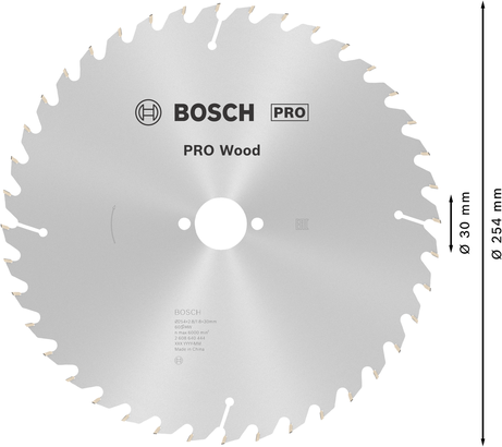 Bosch PRO Wood ringsae tera 254 mm 60 hammast.