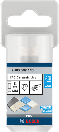 Bosch PRO Ceramic kuivkroonfrees 14×30×14 mm.