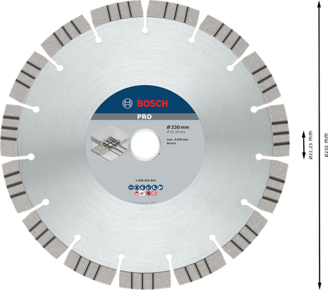 Bosch PRO betooni teemantketas 230 mm lõikamiseks.