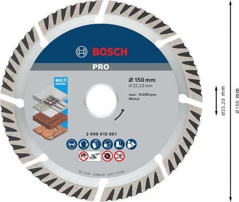 Bosch PRO universaalne teemantketas 150 mm.