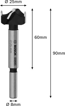 Bosch EXPERT lamineeritud puidu hingede lõikepuur, läbimõõt 25 mm.