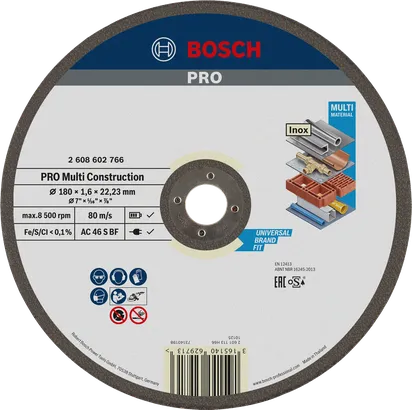 Bosch PRO universaalne lõikeketas 180 mm.