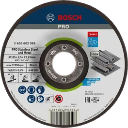 Bosch PRO roostevabast terasest ja metallist 3-ühes ketas 125 mm.