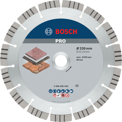 Bosch PRO Stone teemantketas 230 mm kivi lõikamiseks.