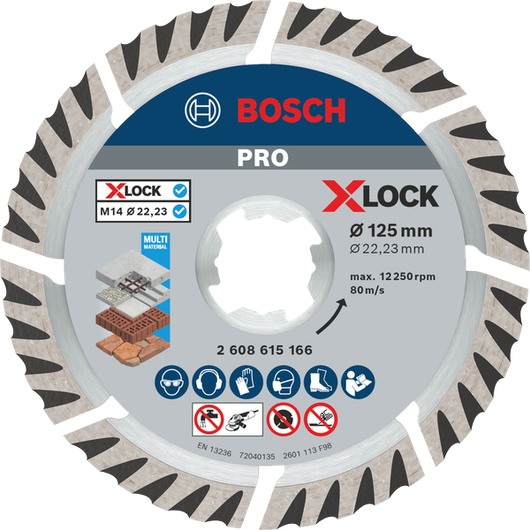 Bosch PRO universaalne teemantketas X-Lock 125 mm.