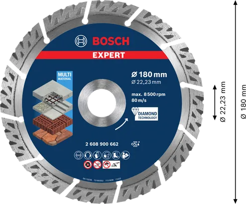 Bosch EXPERT MultiMaterial teemantlõikeketas 180 mm.