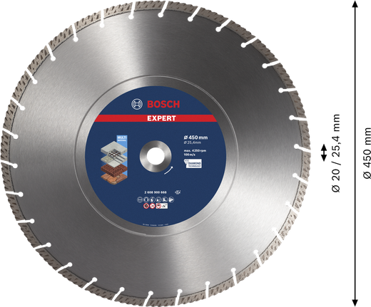 Bosch EXPERT MultiMaterial teemantlõikeketas 450 mm.