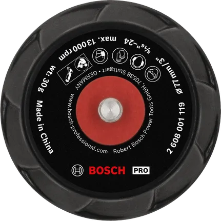 Bosch PRO lihvtald 77 mm, keskmise suurusega, takjakinnitusega.