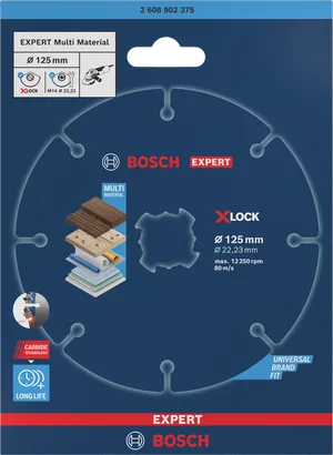 Bosch EXPERT Multi Material kõvasulamlõikeketas 125×22,23 mm.
