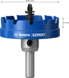 Bosch EXPERT lehtmetalli võlliga augusaag, läbimõõt 61 mm.
