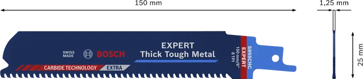 Bosch EXPERT Thick Tough Metal S 955 CHC edasi-tagasi saeleht.